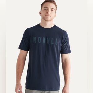 NOBULL Size L Men's Short Sleeve Tee in Night Navy